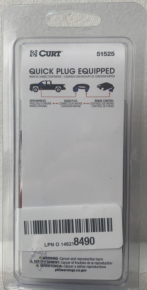 Curt Brake Controller Harness Wiring Harness Part # 51525