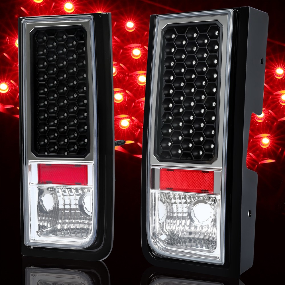 2003 2004 2005 2006 2007 2008 2009 For Hummer H2 Red FULL LED Tail Lights Pair
