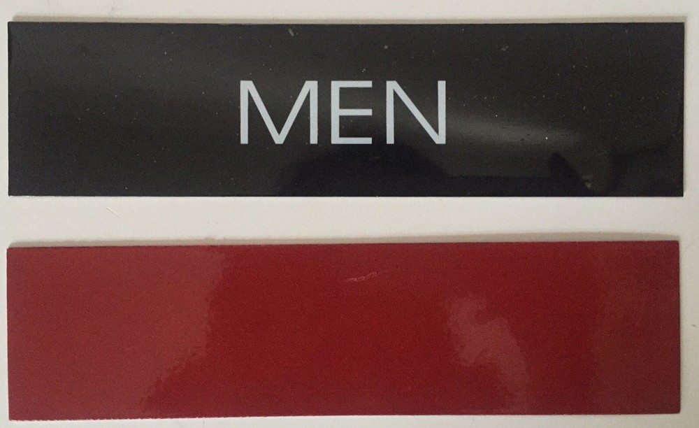 MEN SIGN - BLACK (SIZE 2''X7.75'')-REF24-1027