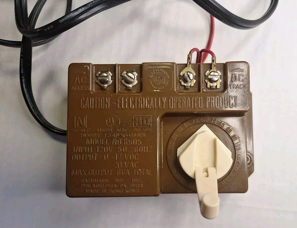Vintage Bachman Trains Model 6605 Hobby Transformer Untested