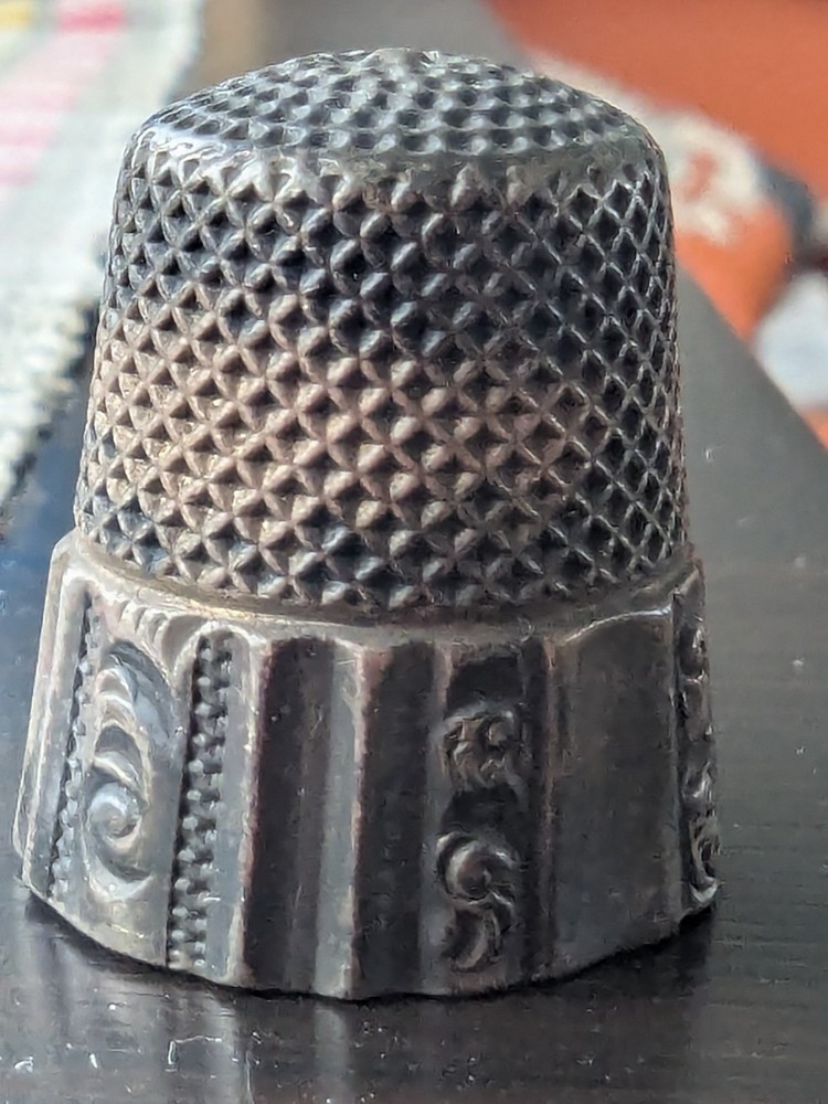 Vintage Sterling Silver Sewing Thimble Size 9