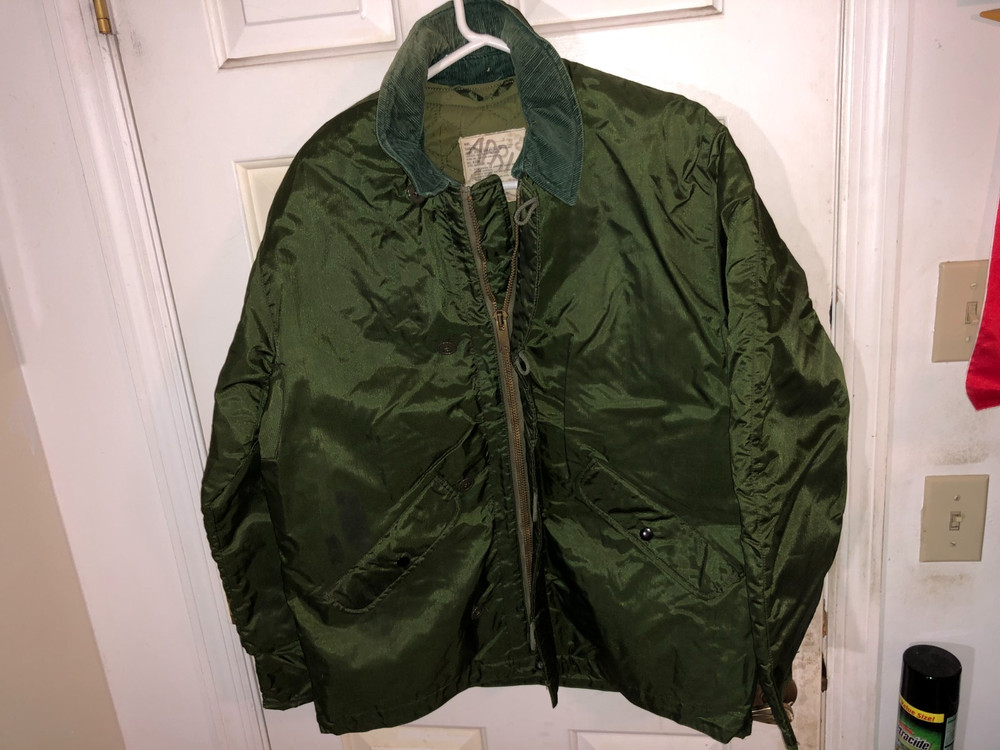 Post Vietnam War US Navy Impermeable A-1  Cold Weather DECK Jacket Medium