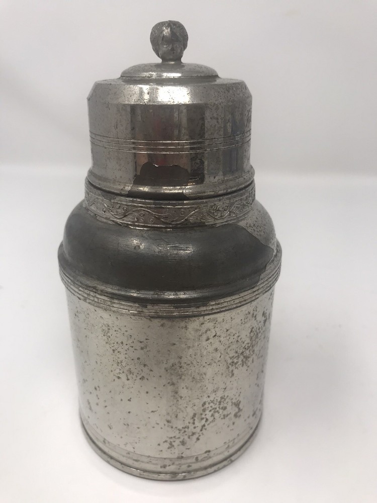 Vintage Silver Plate Creamer? With Attached Lid Flaw