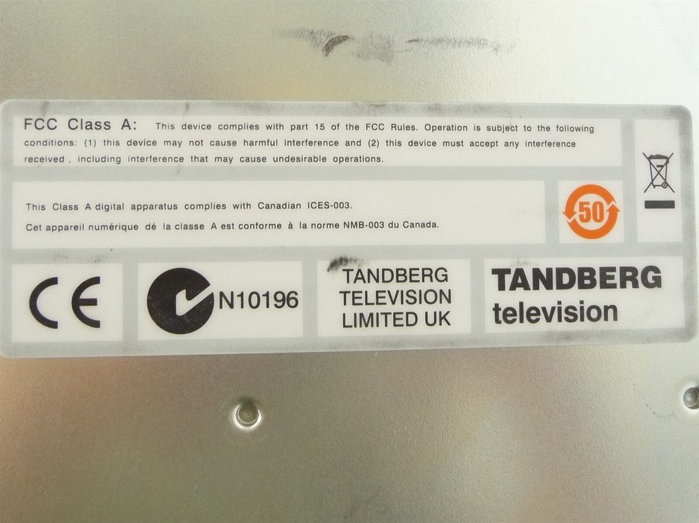 TANDBERG ERICSSON EN8092 HD SDI MPEG-4 AVC HTTP AUTHENTICATION VIDEO ENCODER M2