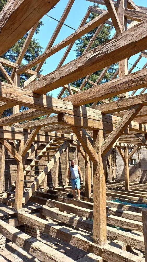 Historic Beam and Post Frame for Chalet