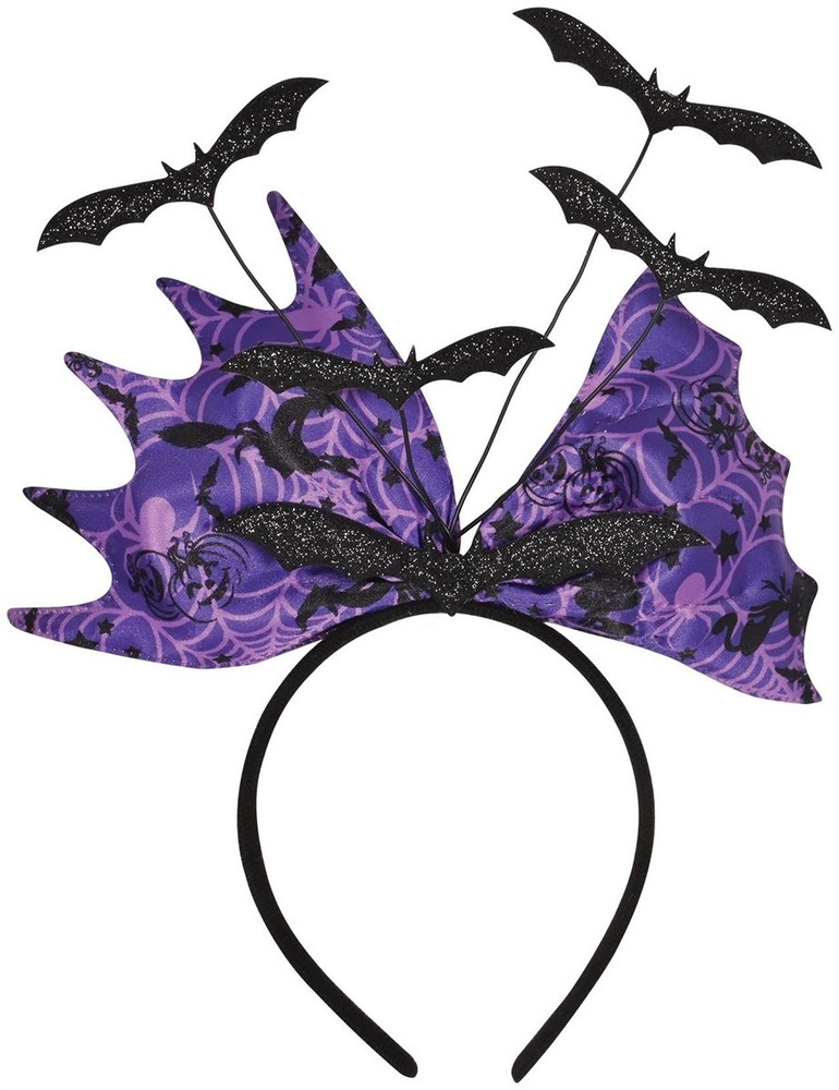 Glittered Bat Headband for Halloween - Beistle