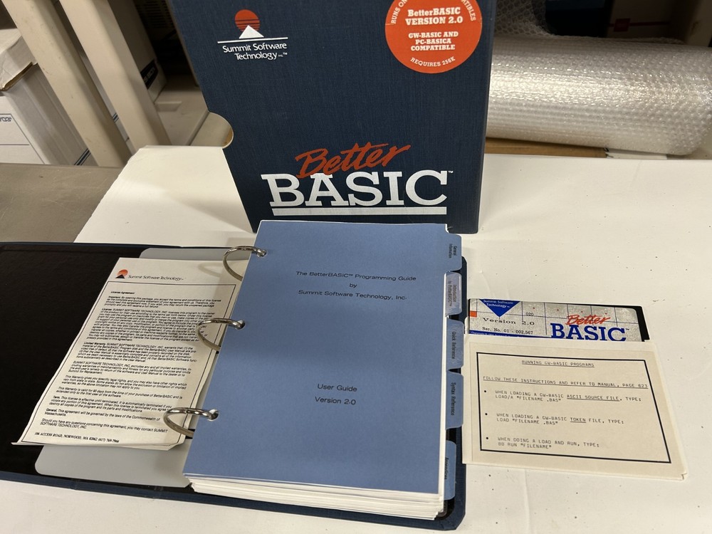 Better Basic 2.0 created by Summit Software Technology incl Software