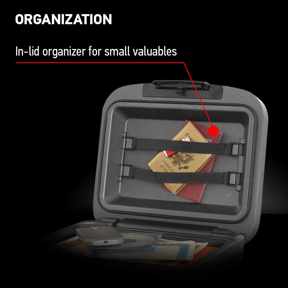 SentrySafe Fireproof and Waterproof Document Safe with Key Lock, Lock Box for...