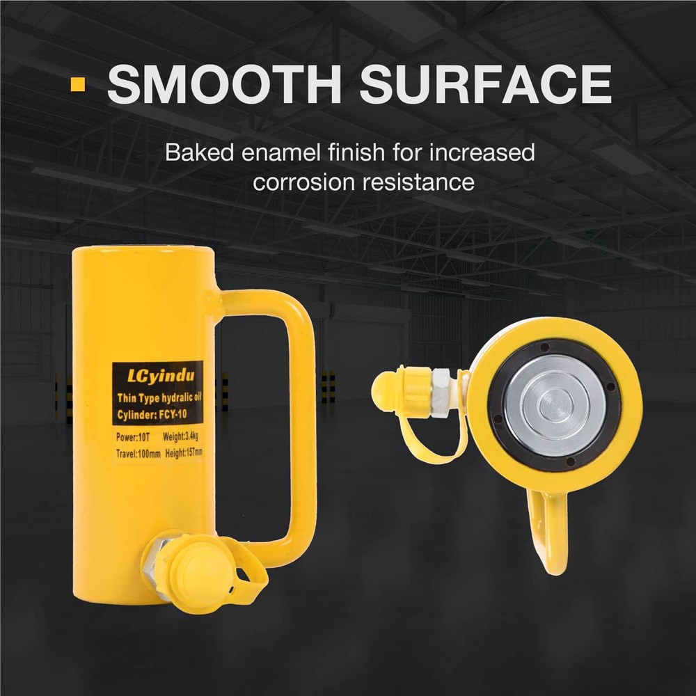 10T Hydraulic Cylinder Jack Ram 4" Stroke Solid Single Acting Lifting Jack