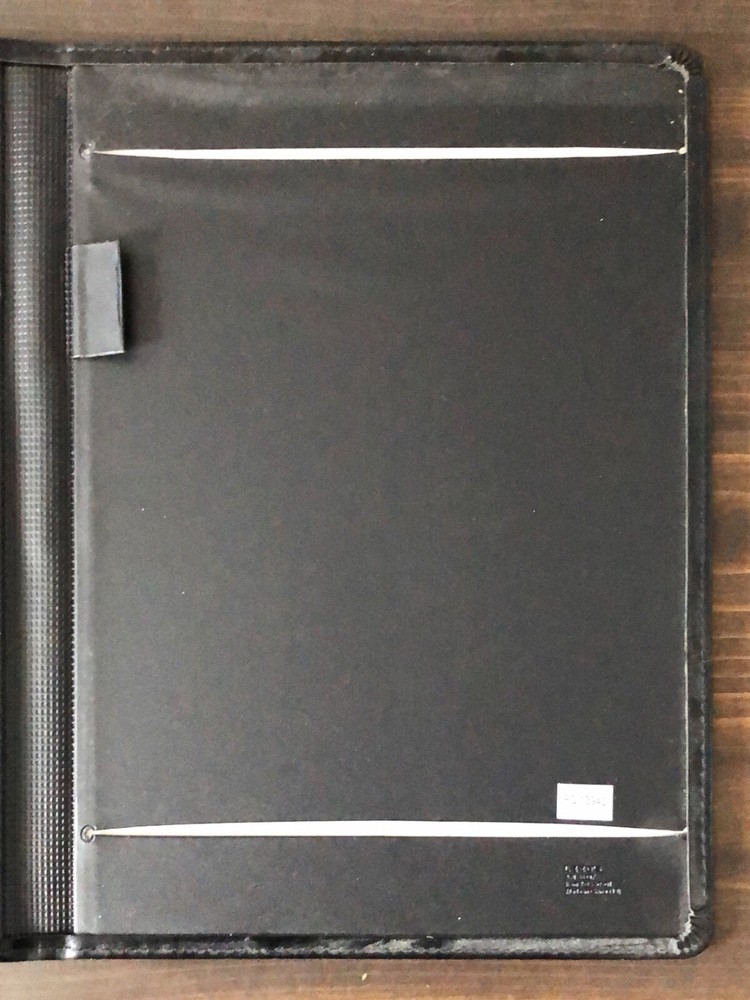 Vintage Kronos Black Notepad Portfolio Holder