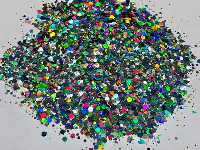 "Midnight Bling" Holographic Chunky Mix Glitter