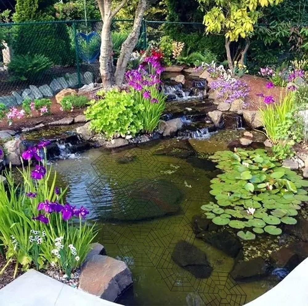 Covpeak Pond Protectors 20 Pack Plastic Web Hexagonal Pond Guard.