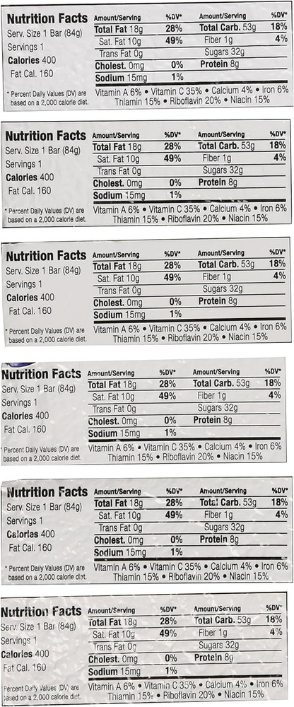 Millenium Foods Energy Bars Assorted Flavors Including Emergency Guide (36 Packs