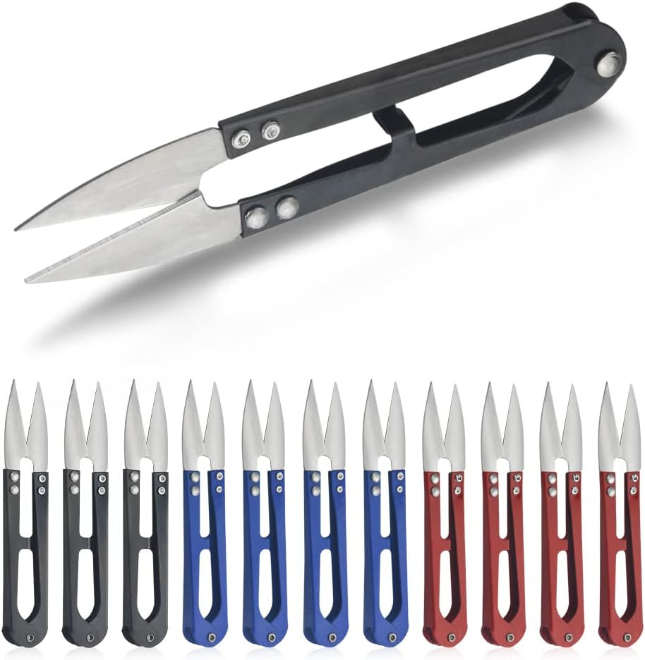 12 PCS U Sewing Scissors Clippers Yarn Thread Cutter Mini Small Sni