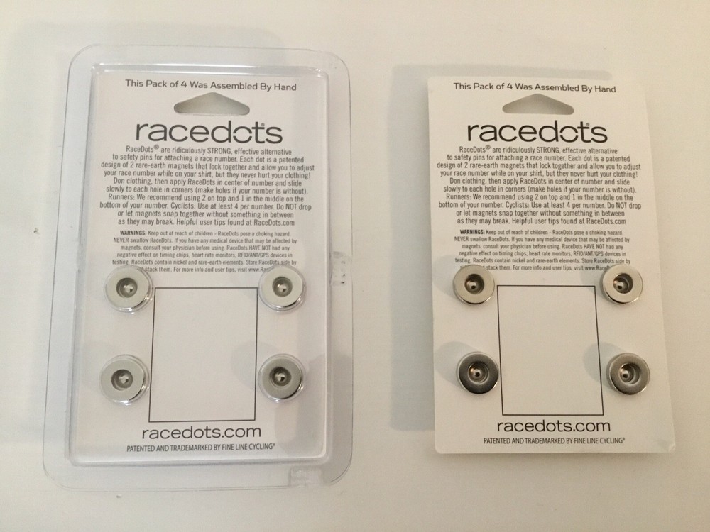 2x RaceDots Magnetic Race Number 4-Pack (Thin Blue Line) - Read Description