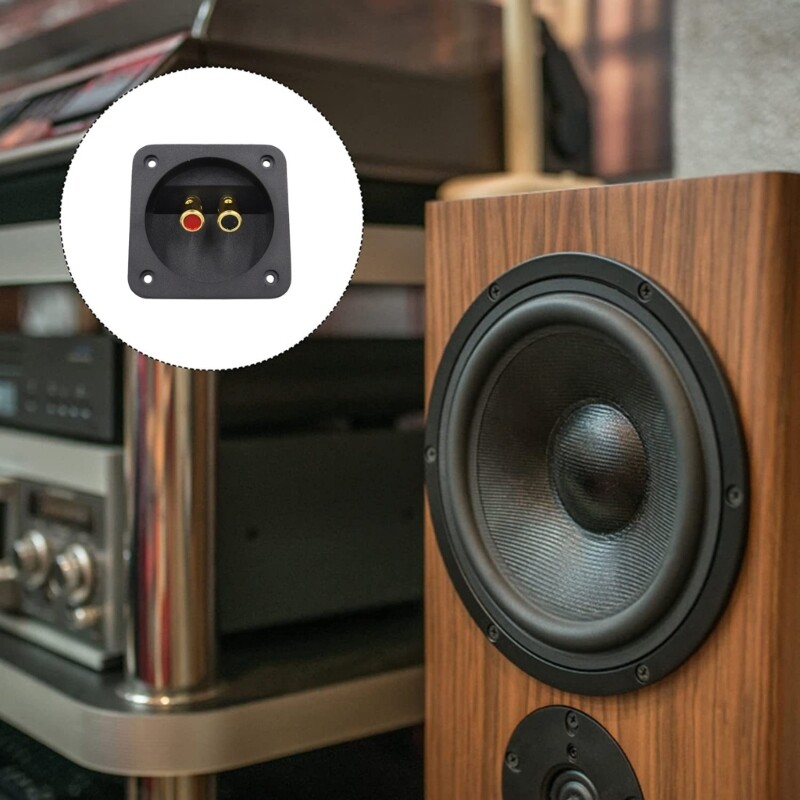 Speaker Junction Box Square Back Panel Wiring Terminal with 2 Position Connector