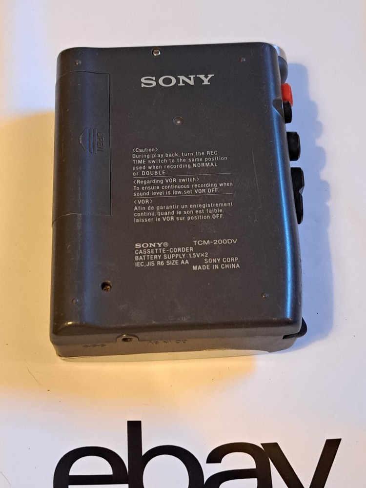 Vintage Sony TCM-200DV Cassette Player Recorder Needs Work