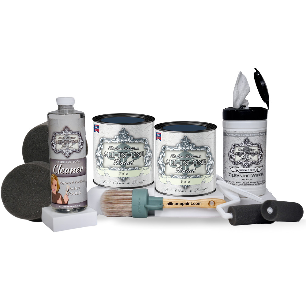 ALL-IN-ONE Paint 2 Quart Cabinet Paint Bundle - Polo