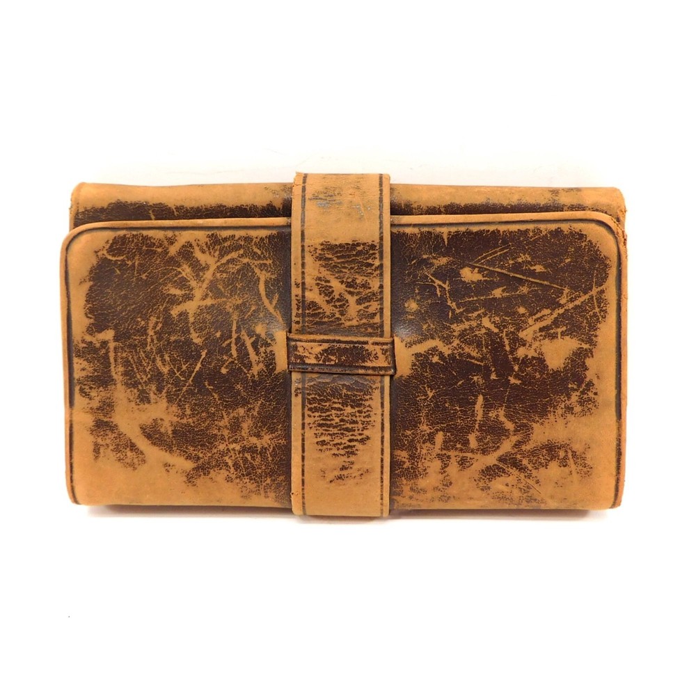 Antique Leather Folding Wallet Civil War Era