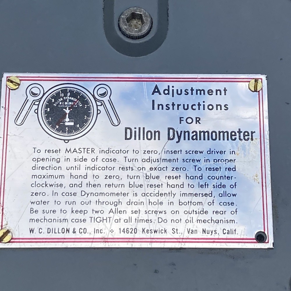 Dillon Dynamometer 2500/50 Lbs With Case