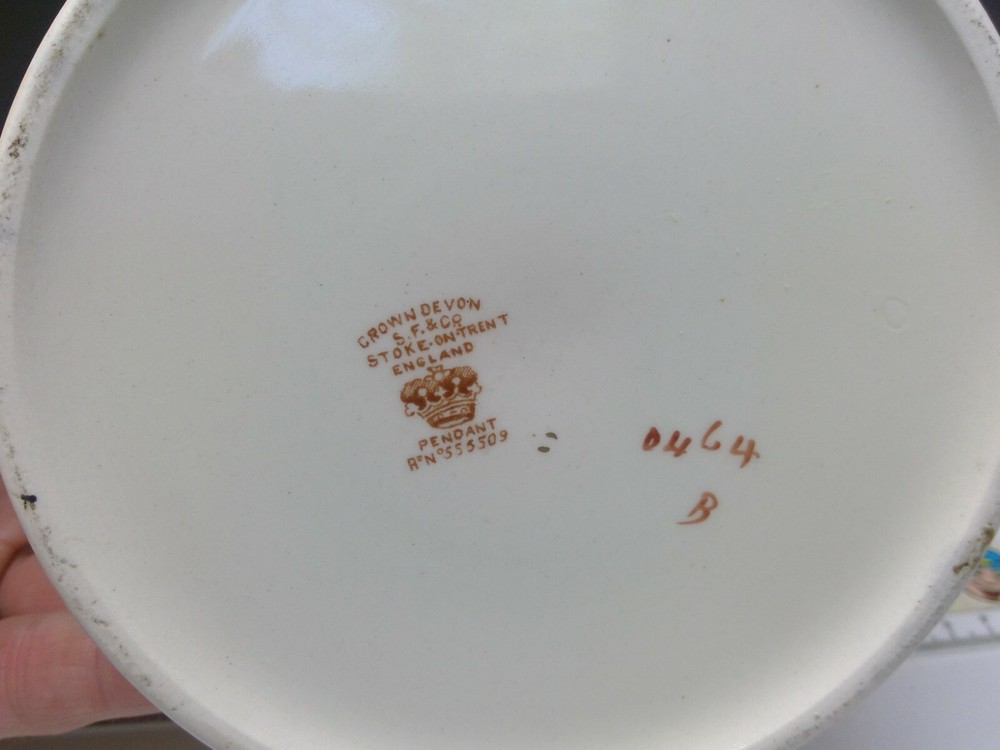 Vintage Crown Devon England China 8" Pitcher