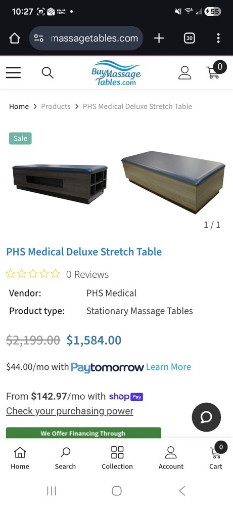 PHS Medical Deluxe Stretch Table