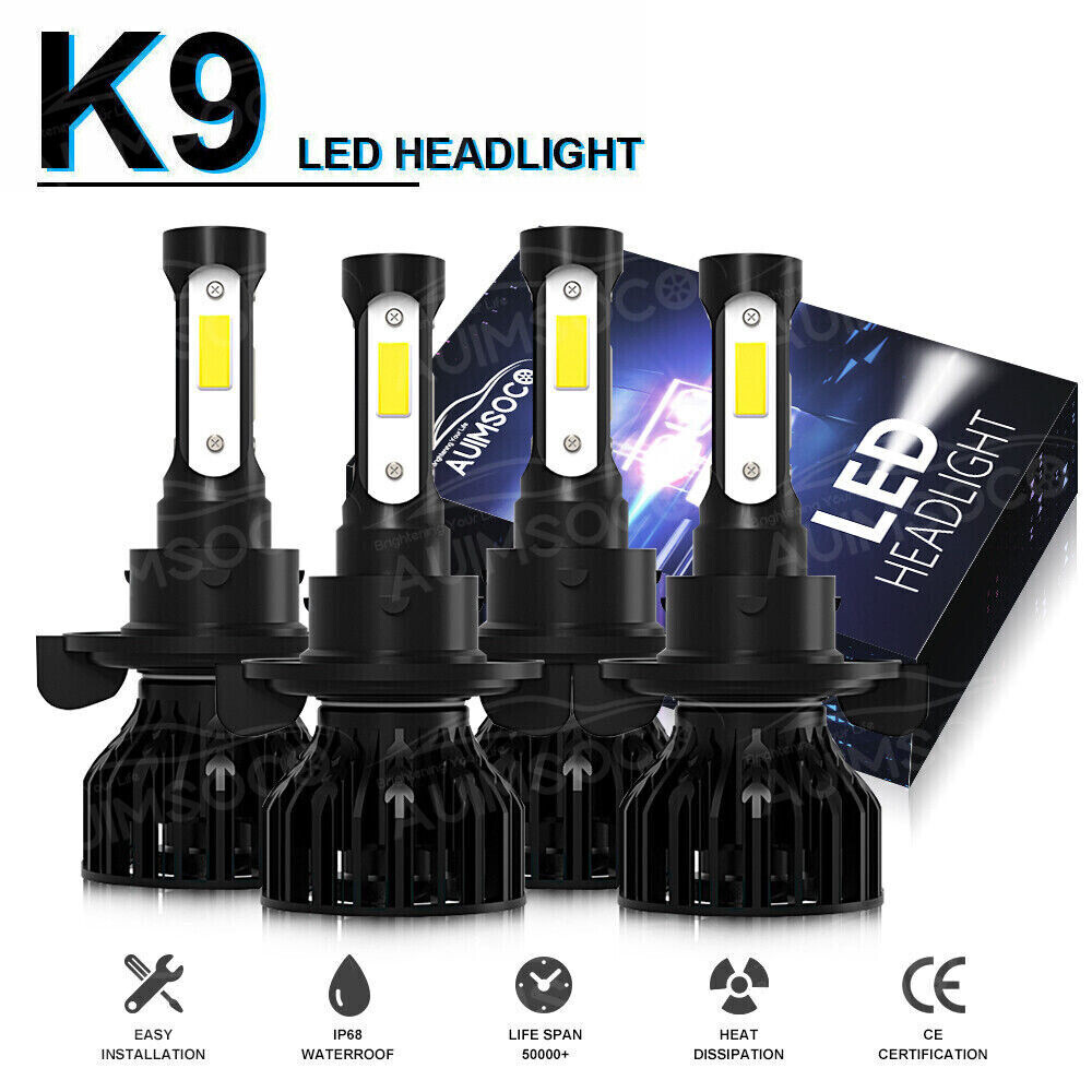 White LED High+Low Beam Headlight Lights Bulbs For 2017 2018 2019-2021 F250 F350