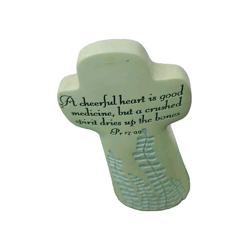 Angelstar Scripture Cross "A Cheerful Heart"