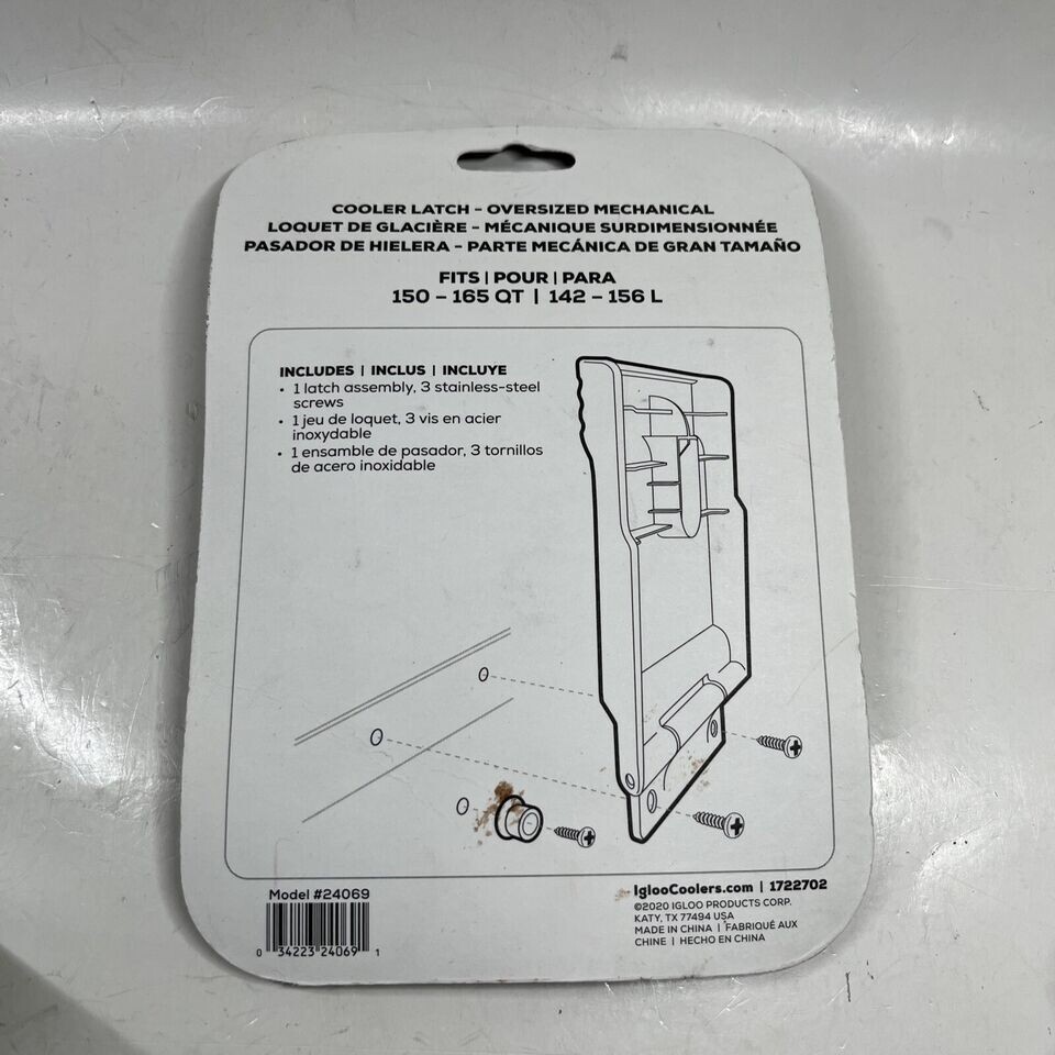 Igloo Oversized Mechanical Latch Replacement for 150-165 QT Coolers - Black #S20