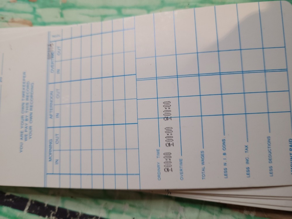 Time Recording Electronic Clock Time Clock Equipment- With Timecards Missing Key