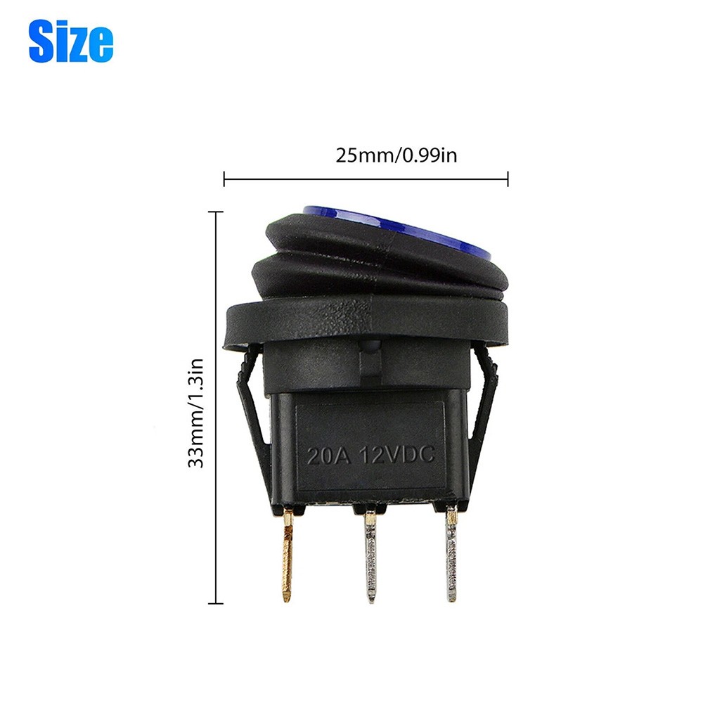 Waterproof KCD1 Boat Switch 3 Pin 20A 12V Switch