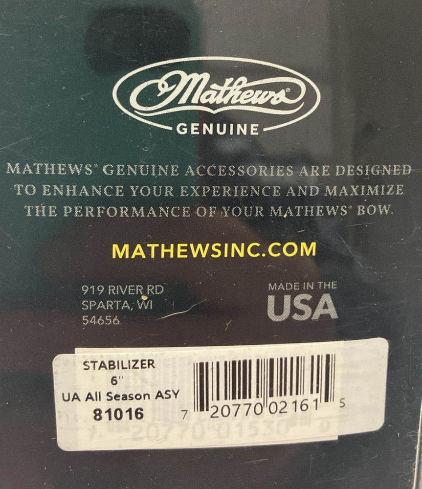 Mathews Flatline Stabilizer 6" UA All Season