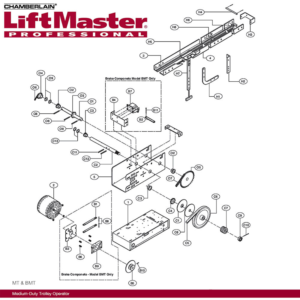 Liftmaster 75-10174 Front Idler Assembly