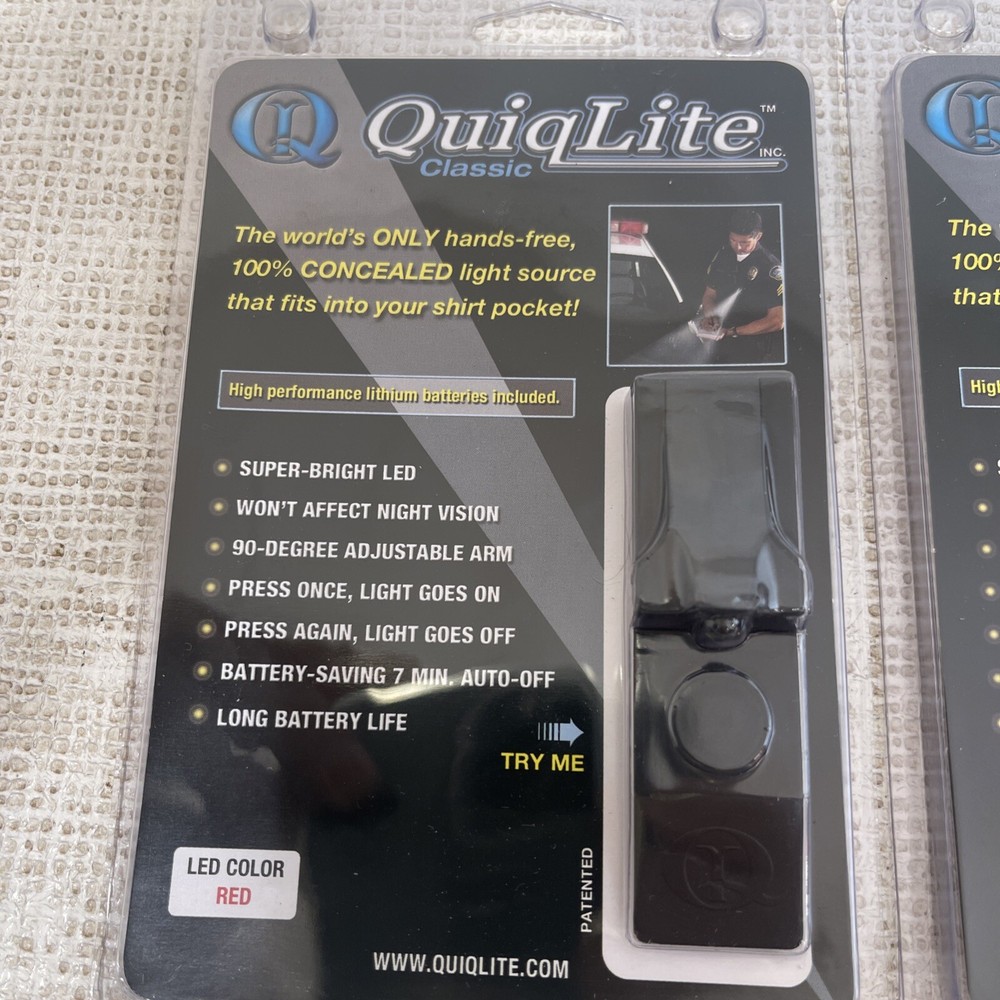 2 Pack Quiqlite New Led Red