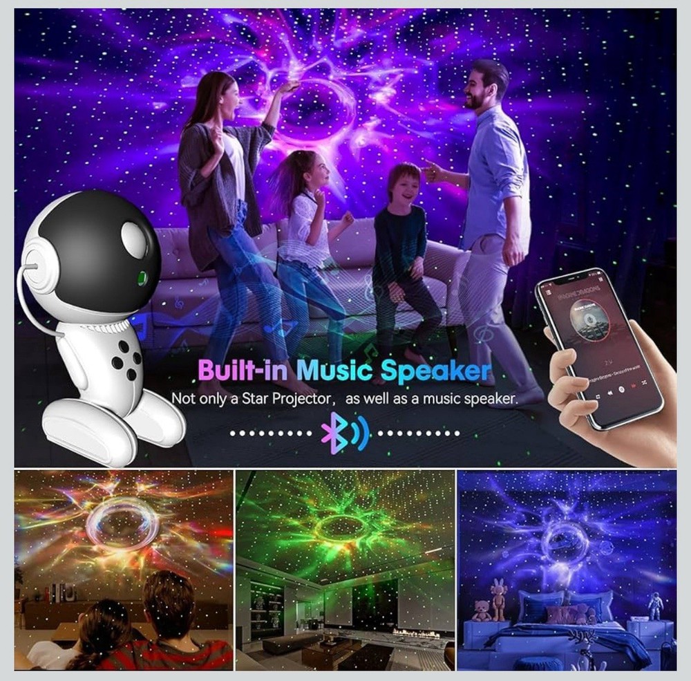 Robot Galaxy Lights Projector, APP Control Star Projector Nebula