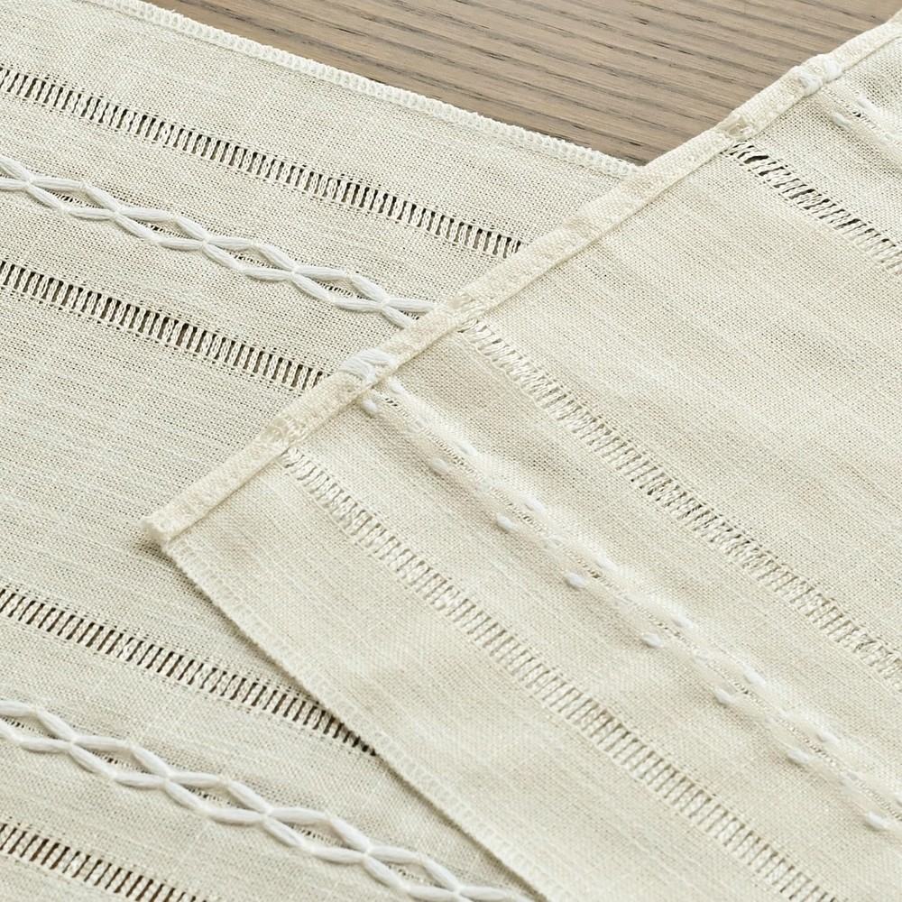 Artoid Mode Ivory Rustic Cotton 13" x 72", Table Runner,