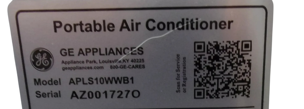Portable Air Conditioner GE APPLIANCES ,10400BTU -APLS10WWB1- Free Shipping