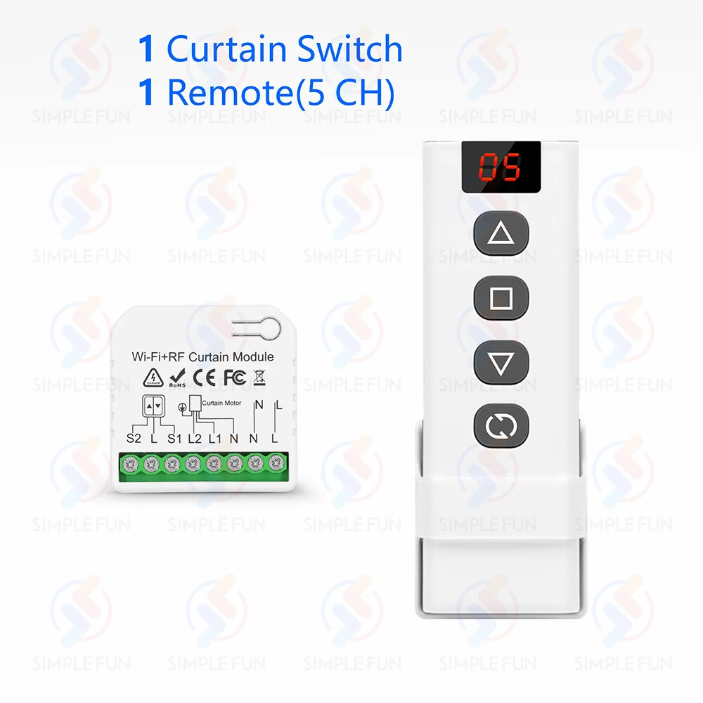 LOT Wireless Curtain Roller Shutter Switch Tuya,WiFi Smart Modules Blinds Awning