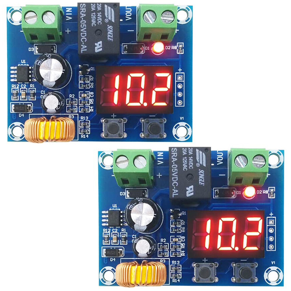 2PCS Digital Low Voltage Protector Disconnect Switch Over-Discharge Protection