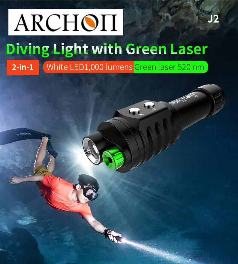 Archon J2 Green Laser Light Professional Diving Training Instructor Flashlight