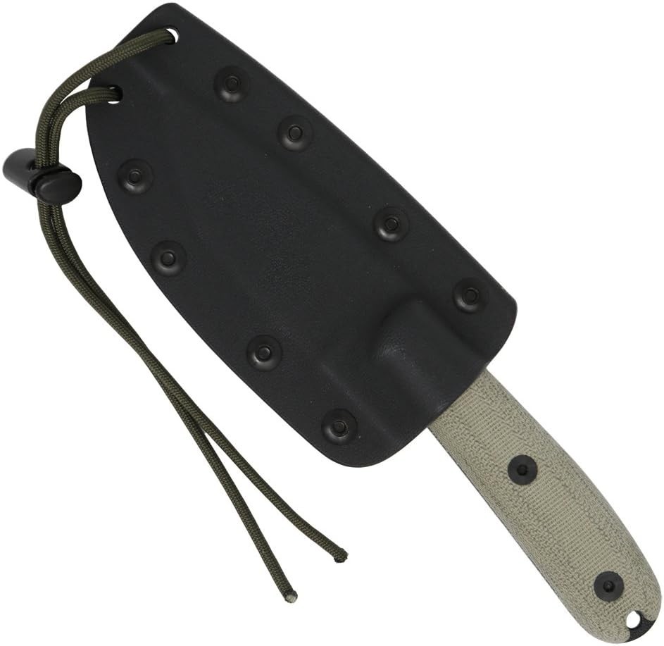 ESEE-3HM-K Fixed Blade Knife, Modified Handle, Plain Edge, Kydex Sheath