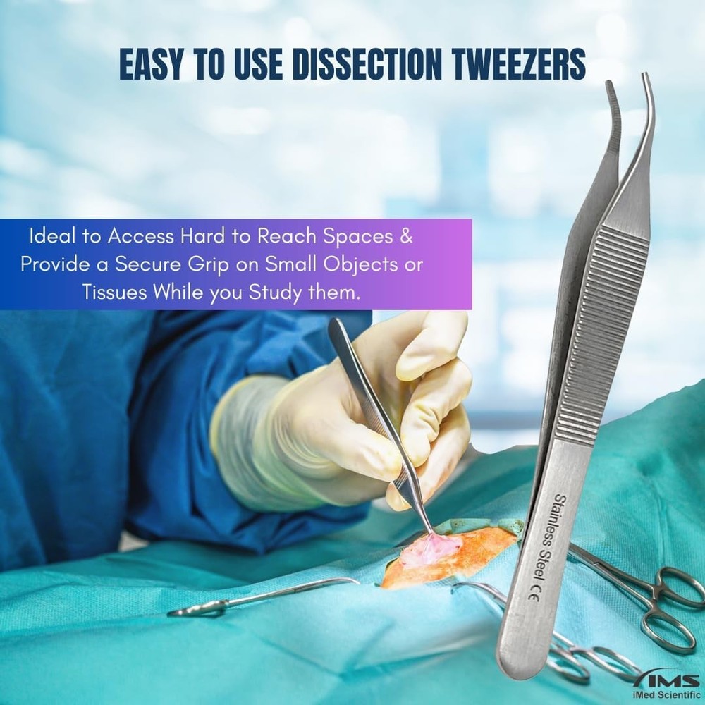 Adson Forceps Tissue 1×2 Tissue Forceps, Adson Dressing Forceps-CRV