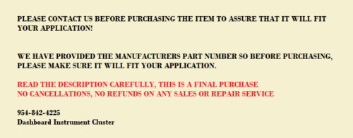 2010 FREIGHTLINER B2 USED INSTRUMENT CLUSTER