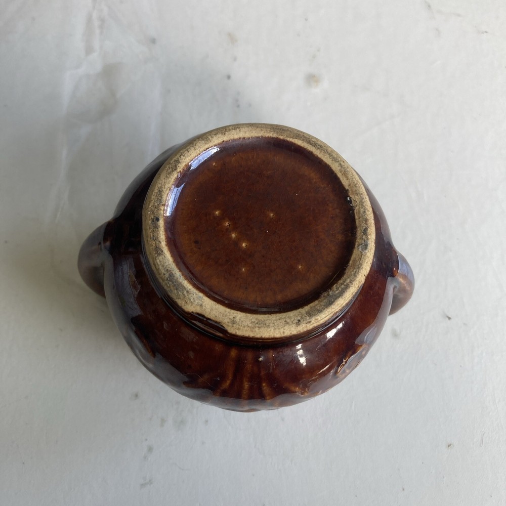 brown ware sugar bowl