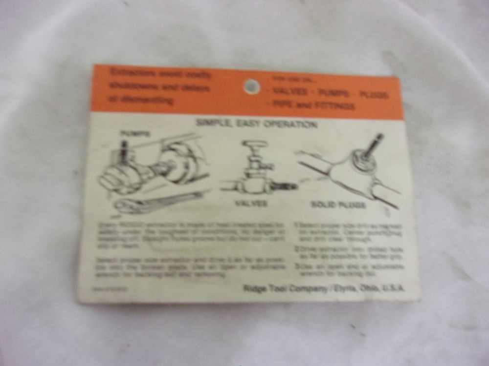 Ridgid 35600 model 81 pipe extractor (1/4")