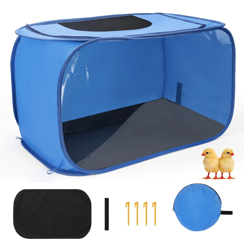 Chicken Brooder Box for Chicks, Pop Up Chick Brooder Kit with Clear Window, W...