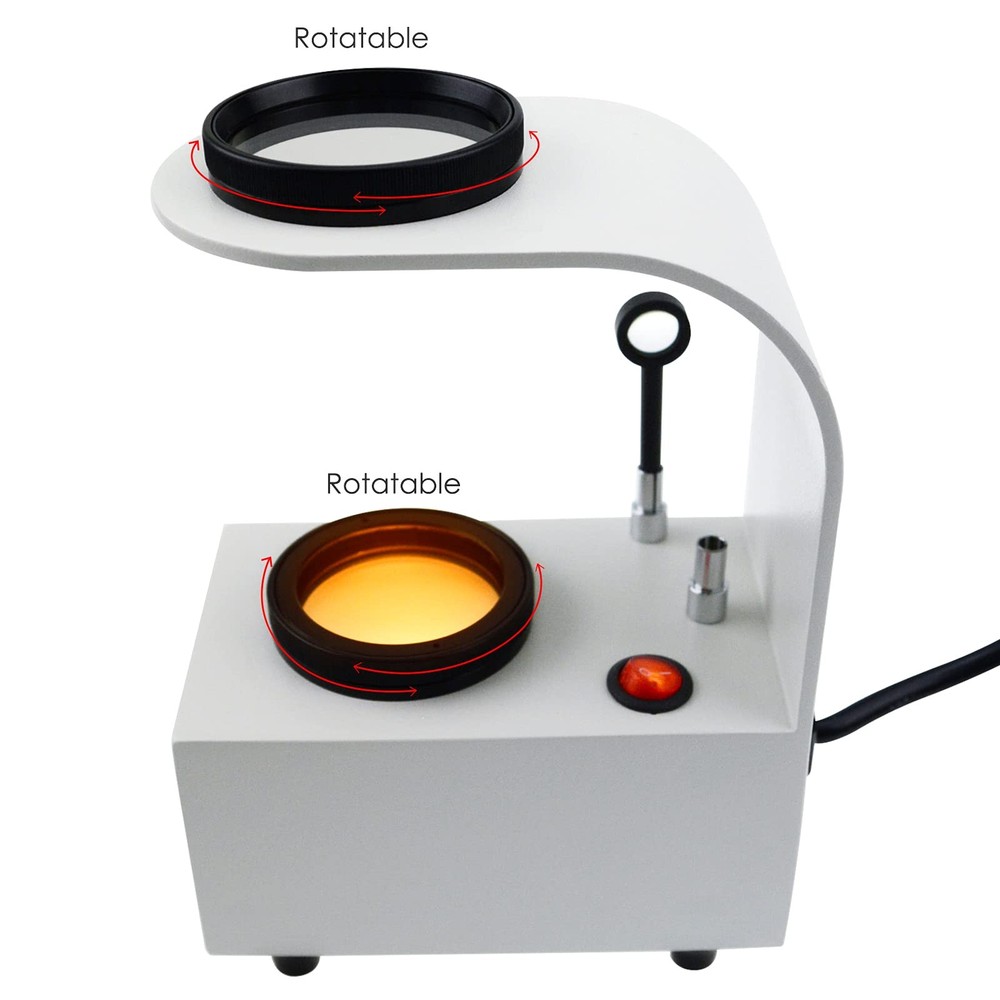 Polariscope LED Light with Glass Rotatable Filters, Desktop