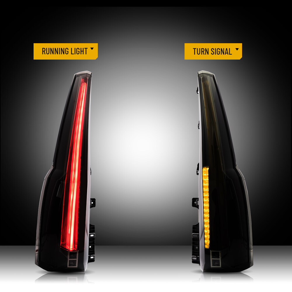 2015-2020 Smoked LED Tail Lights Cadillac Escalade Style Pair Fit For GMC Yukon