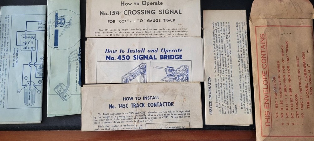 Lionel Model Trains Controllers Transformer Lot Remote Instructions Vintage