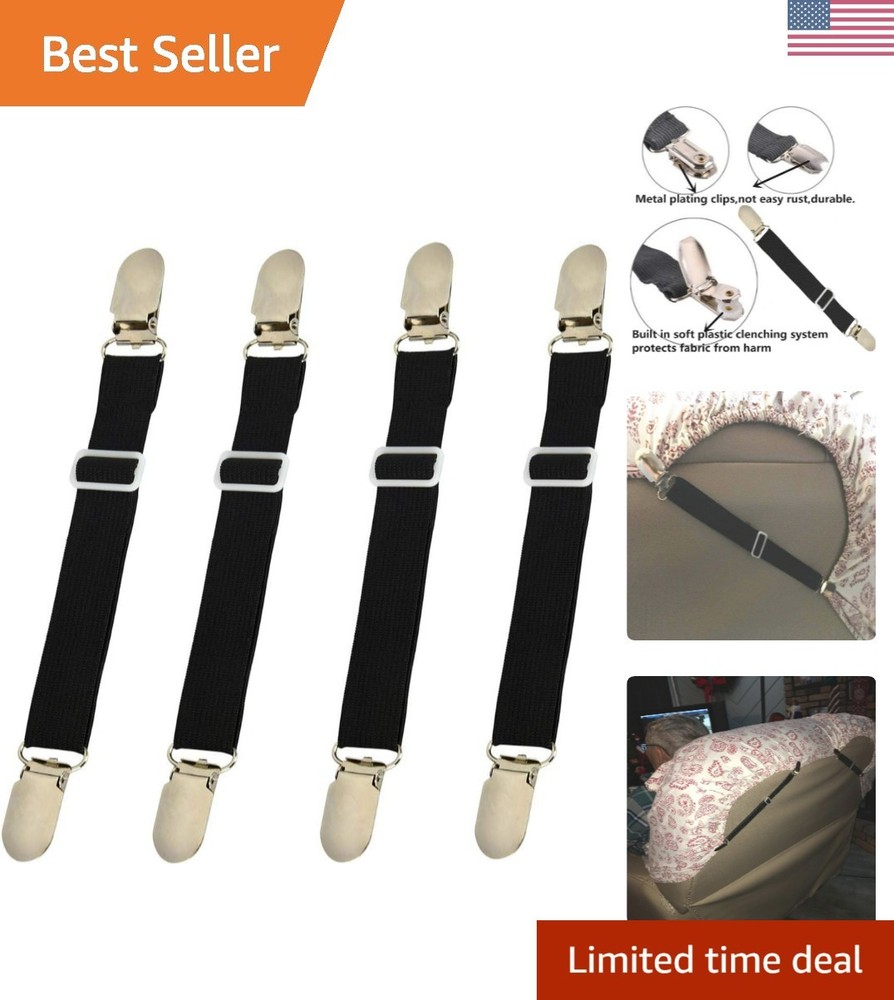 Bed Sheet Clips Straps Sheet Holder Mattress Clips, Adjustable Elastic Bed Sh...